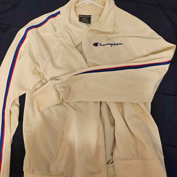 CREAM SMALL CHAMPION ZIP - Picture 1 of 2